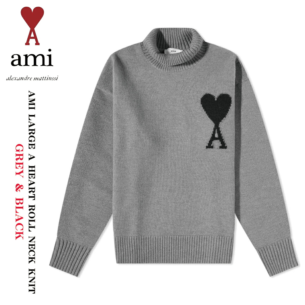 楽天市場】AMI Paris アミ パリス カシミヤ トレーナー クルーニット