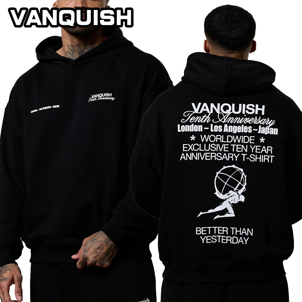 関税送料込 Vanquish 2024 COLLECTIVE オーバーサイズパーカー VANQUISH FITNESS Vqfit Logoモデル オーバーサイズ パーカー