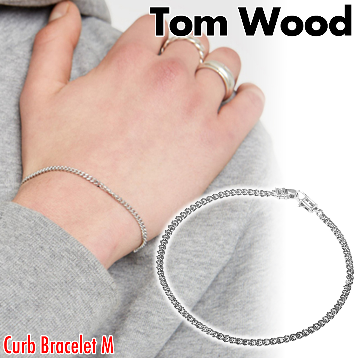 楽天市場】Tom Wood トムウッド ブレスレット Curb Bracelet M 