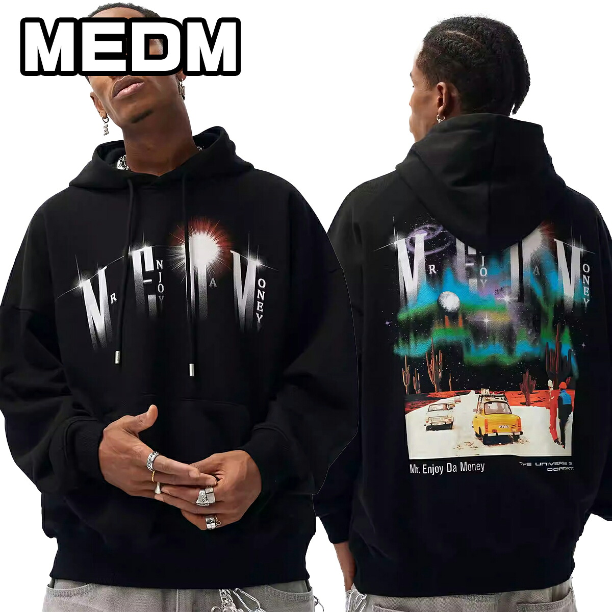 MEDM ティーシャツ パーカー ミスターエンジョイダマネー ユニ一発やる 流汗 調教師 ロゴタイプ 心地好い ボンネット付き添い人 スウェーター メンズ レディース ユニ一発やる[御召しもの] ユ00572