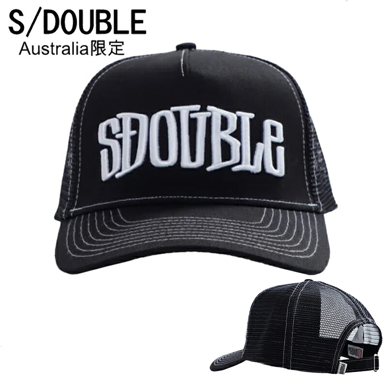 黒 S/Double エスダブル 帽子 アウトドアハット 黒 新品 国内未発売 新品 エスダブル S/DOUBLE SHAWN SCRIPT BUCKET HAT バケット