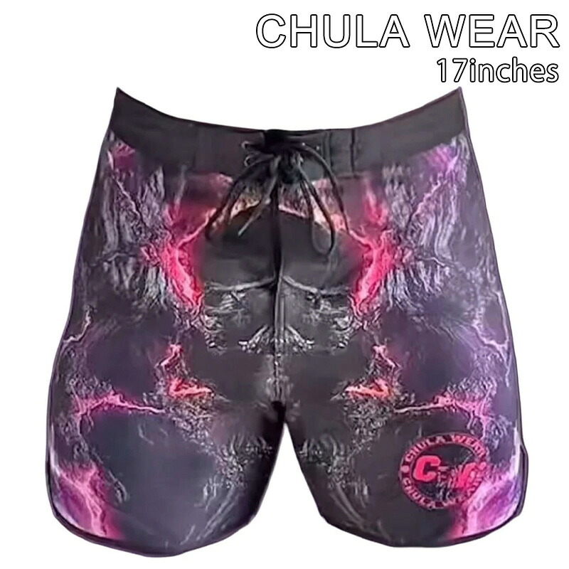 チュラウェア サーフパンツ CHULA WEAR ステージ ショーツ 水着 Sunset Flow 17 inches ハーフパンツ 短パン フィジーカー 大会 メンズ 筋トレ ジム ウエア 正規品[衣類]ユ00582