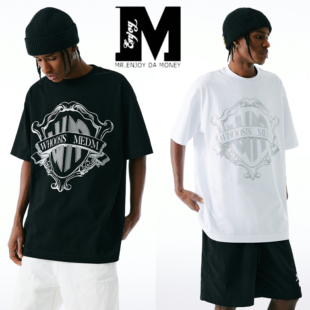 MEDM ミスターエンジョイダマネー オーバーサイズ ロゴ 半袖 Tシャツ LOGO アメリカン ストリート ヒップホップ トレンド 長袖 トップス メンズ レディース ユニセックス[衣類] 6,624円