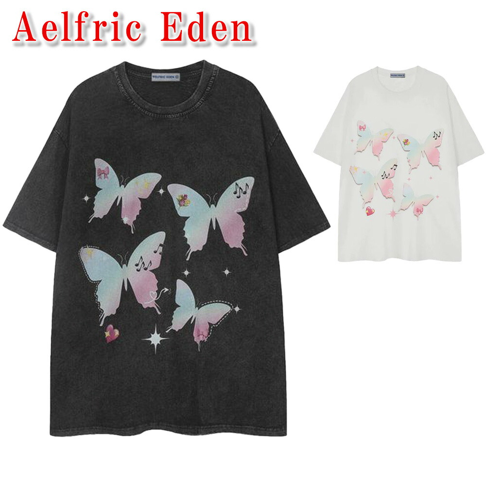 【Aelfric Eden】ハート フレーム ウォッシュド Tシャツ ハート Aelfric Eden(エルフリック エデン) Tシャツ・カットソー