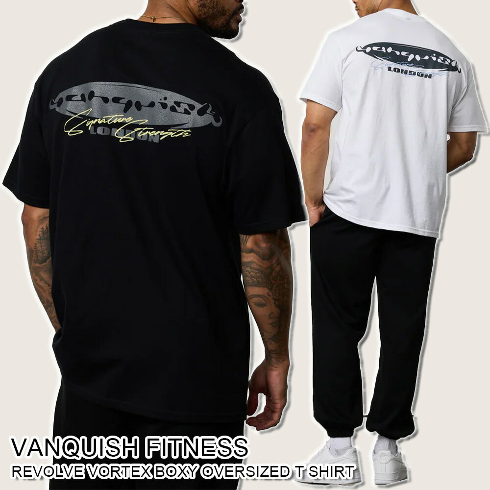 ヴァンキッシュ フィットネス 半袖 Tシャツ VANQUISH FITNESS REVOLVE VORTEX BOXY OVERSIZED T SHIRT メンズ 筋トレ ジム ウエア スポーツ 正規品 [衣類] ユ00582