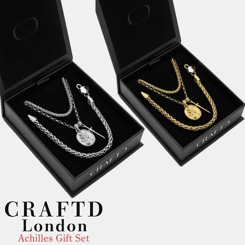 CRAFTD London ギフトセット クラフトロンドン ネックレス ブレスレット 3点セット ACHILLES GIFT SET SILVER GOLD ギフトセット シルバー ゴールド 銀 金 18Kゴールド メンズ アクセサリー ギフト 人気 贈り物 [アクセサリー] ユ00582