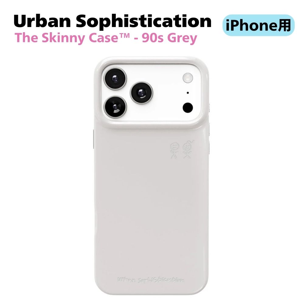 Urban Sophistication iPhone17 入れもの アーバンソフィスティケーション The Skinny Case 90s Grey iPhone17Air iPhone17Pro 落ちこむ入れもの 持ちはこぶ入れもの スマホケース アイフォン 押しかぶせる ブランド名 キューピッド 芸人着付ける 偶像愛用 [雑貨] ユ00582