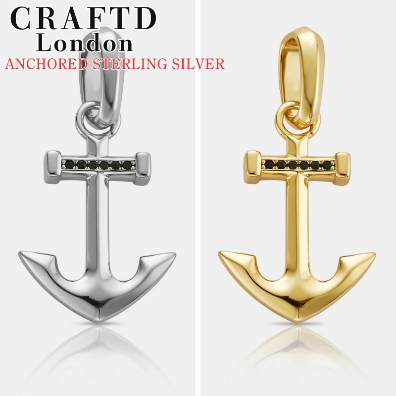 クラフトロンドン ペンダント トップ CRAFTD London ANCHORED STERLING SILVER スターリングシルバー ゴールド シルバー メンズ ネックレス 銀 金 人気 [アクセサリー] ユ00582