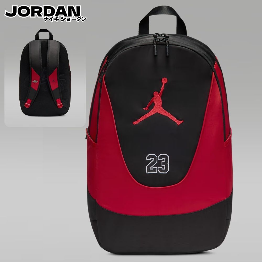 ジョーダン 背嚢 JORDAN 飛翔中核グループ うしろ側風呂敷き包み 27L 黒いこと 赤いこと 大人気 うしろ側風呂敷き包み 佩び物 メンズ ユニ一発やる ナイキ Jordan 置き目品 IU5403-010 [鞄] ユ00572