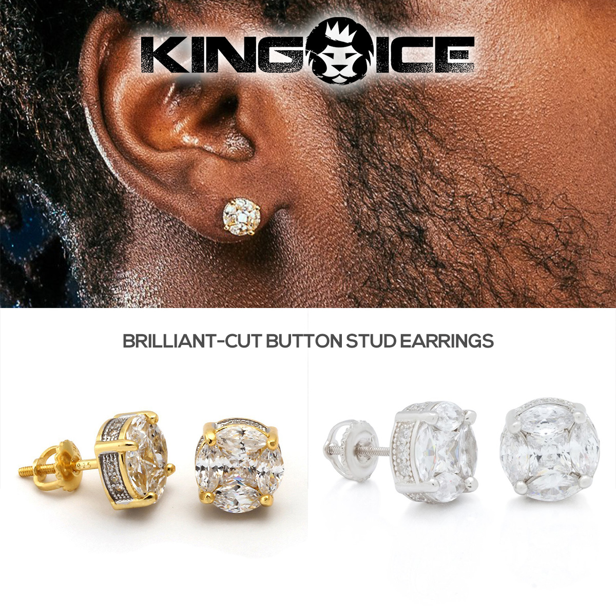 楽天市場】KING ICE キングアイス ピアス 両耳 BRILLIANT-CUT HOOP 