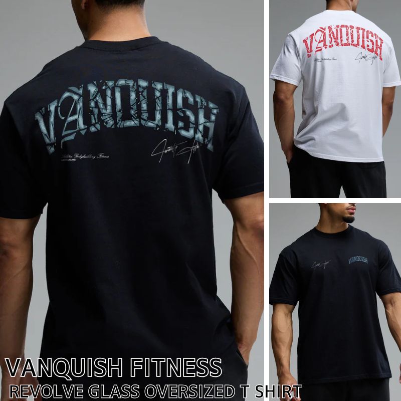 ヴァンキッシュ 填まるネス 半袖 プルオーバー VANQUISH FITNESS REVOLVE GLASS OVERSIZED T SHIRT 厚地の外套大きさ メンズ 筋トレ 体育館 お召しもの 運動競技 置き目品 [お召しもの] ユ00582