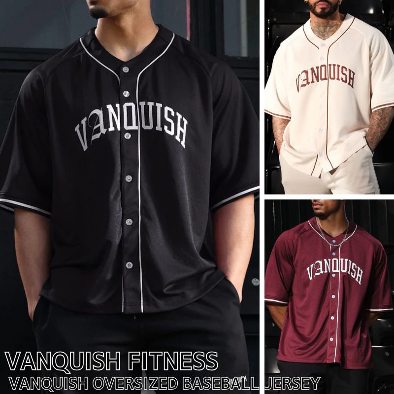 ヴァンキッシュ 相応うネス 半袖 ティーシャツ VANQUISH OVERSIZED BASEBALL JERSEY T SHIRT 野球 大層らしい大きさ メンズ 筋トレ 体育館 御召しもの 運動競技 定め事品 [御召しもの] ユ00582