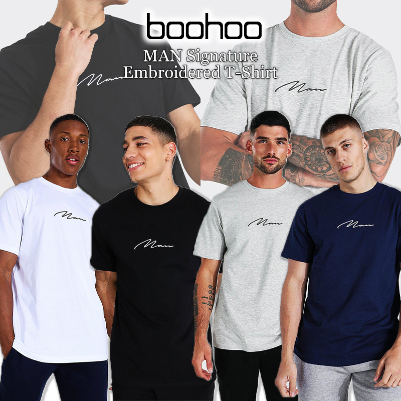 楽天市場】ブーフー boohoo Oversized MAN Signature T-Shirt Tシャツ