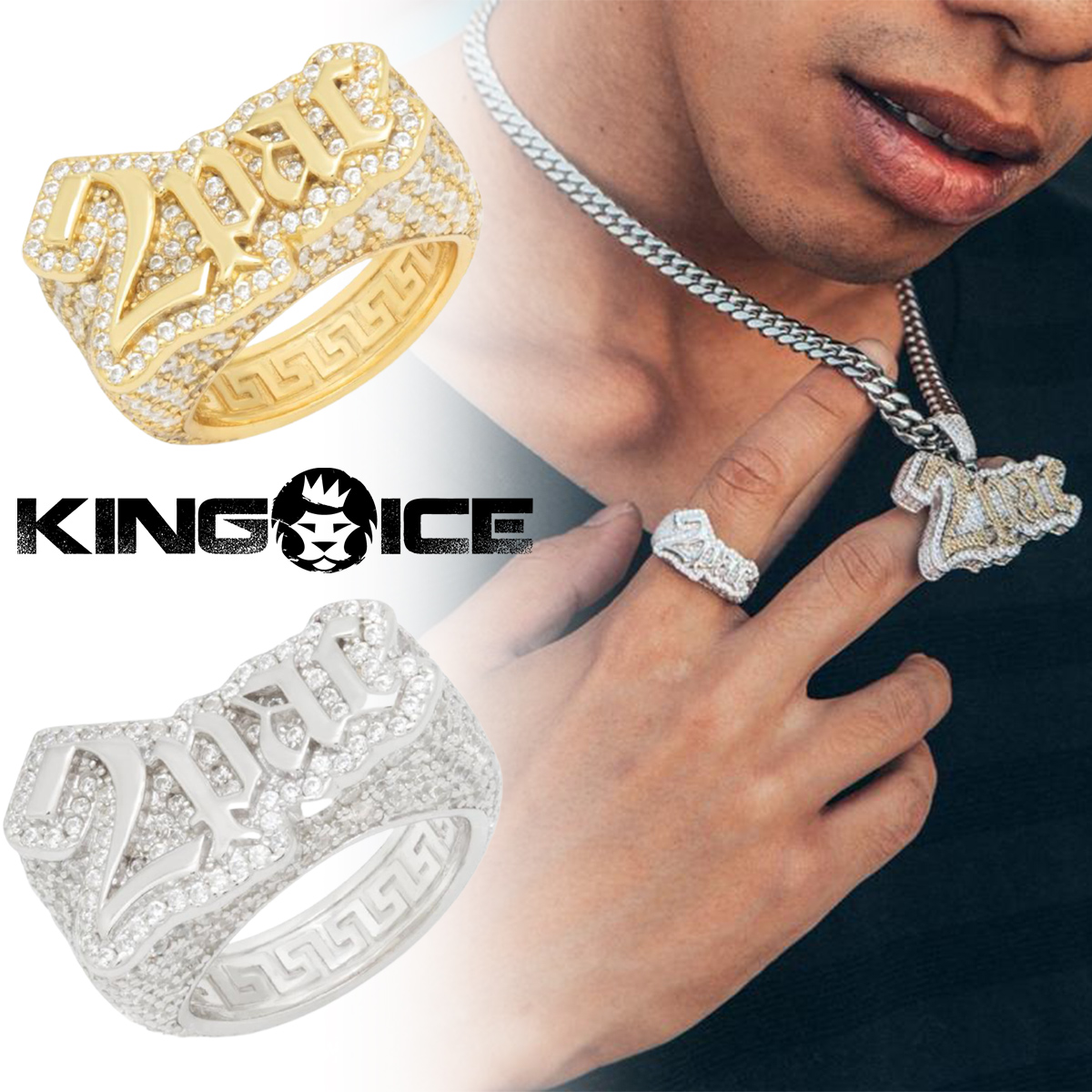 楽天市場】KING ICE キングアイス 指輪 リング 5-ROW INFINITY RING 