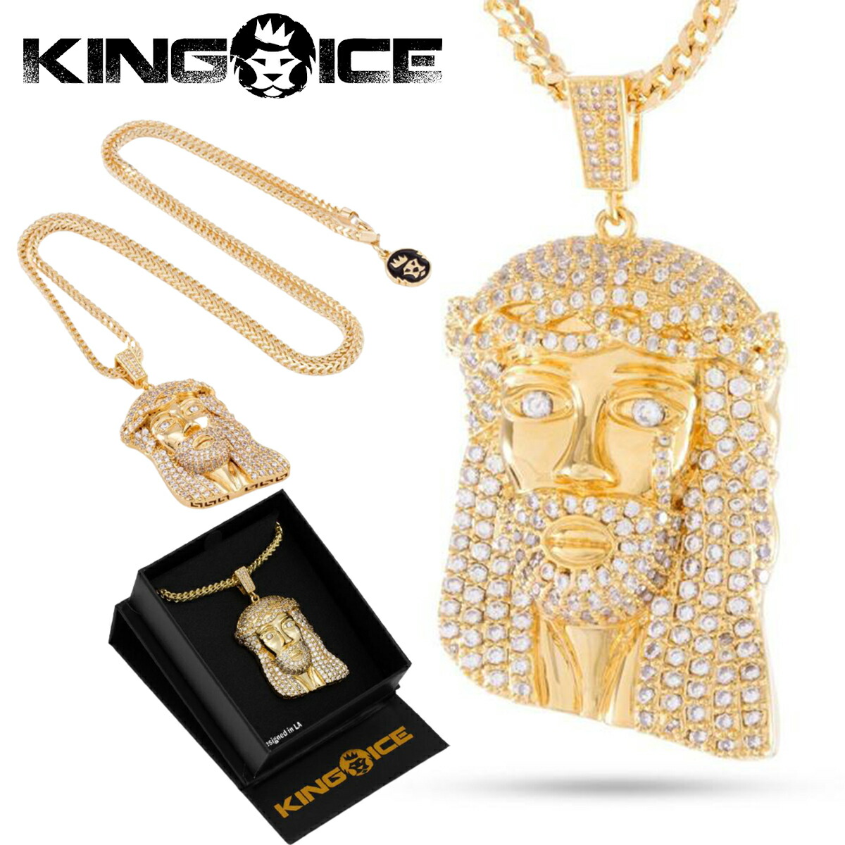 楽天市場】KING ICE キングアイス ネックレス TENNIS CROSS
