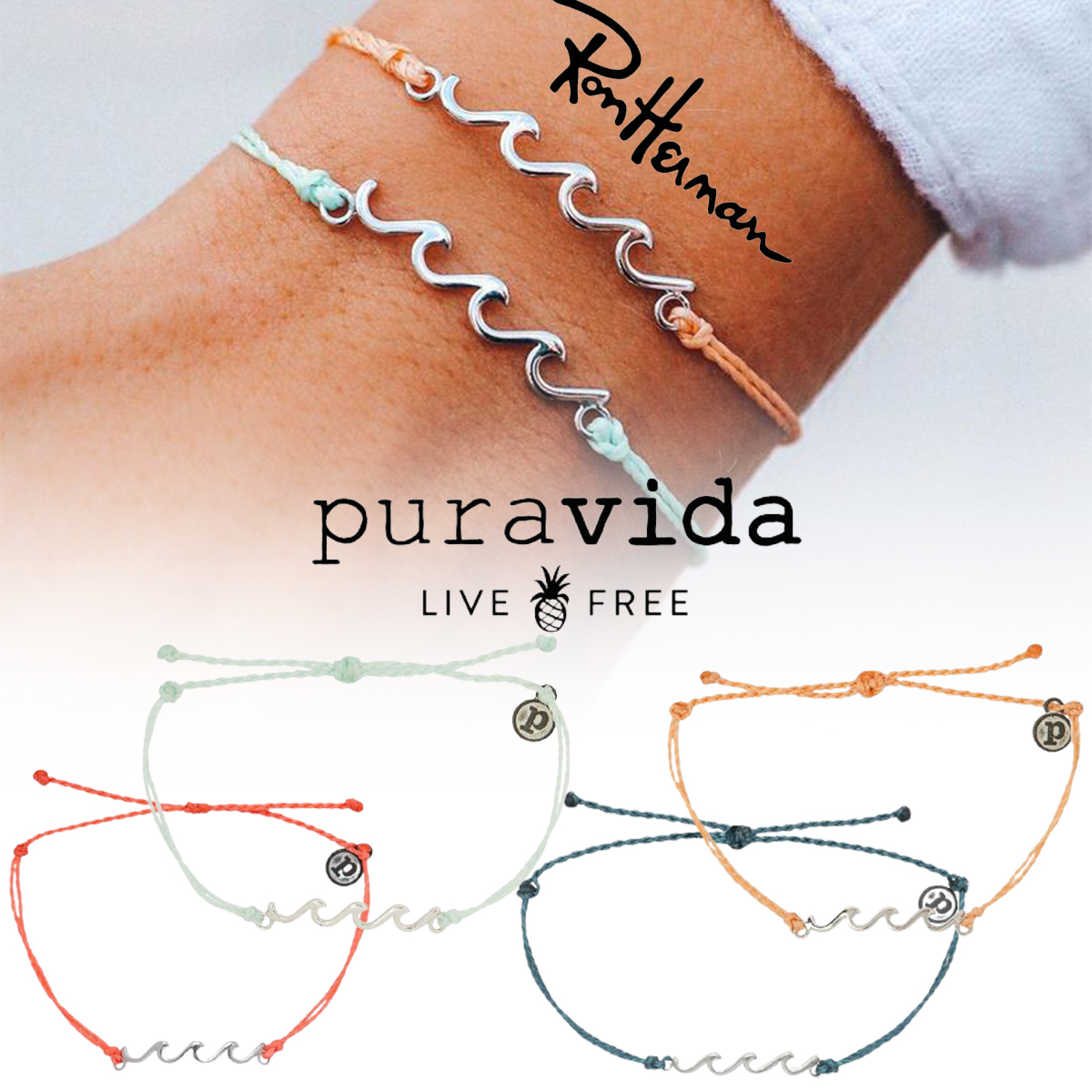 楽天市場 Puravida プラヴィダ ブレスレット Silver Delicate Wave Bracelet メンズ レディース ユニセックス アンカー ロンハーマン アクセサリー S S Shop