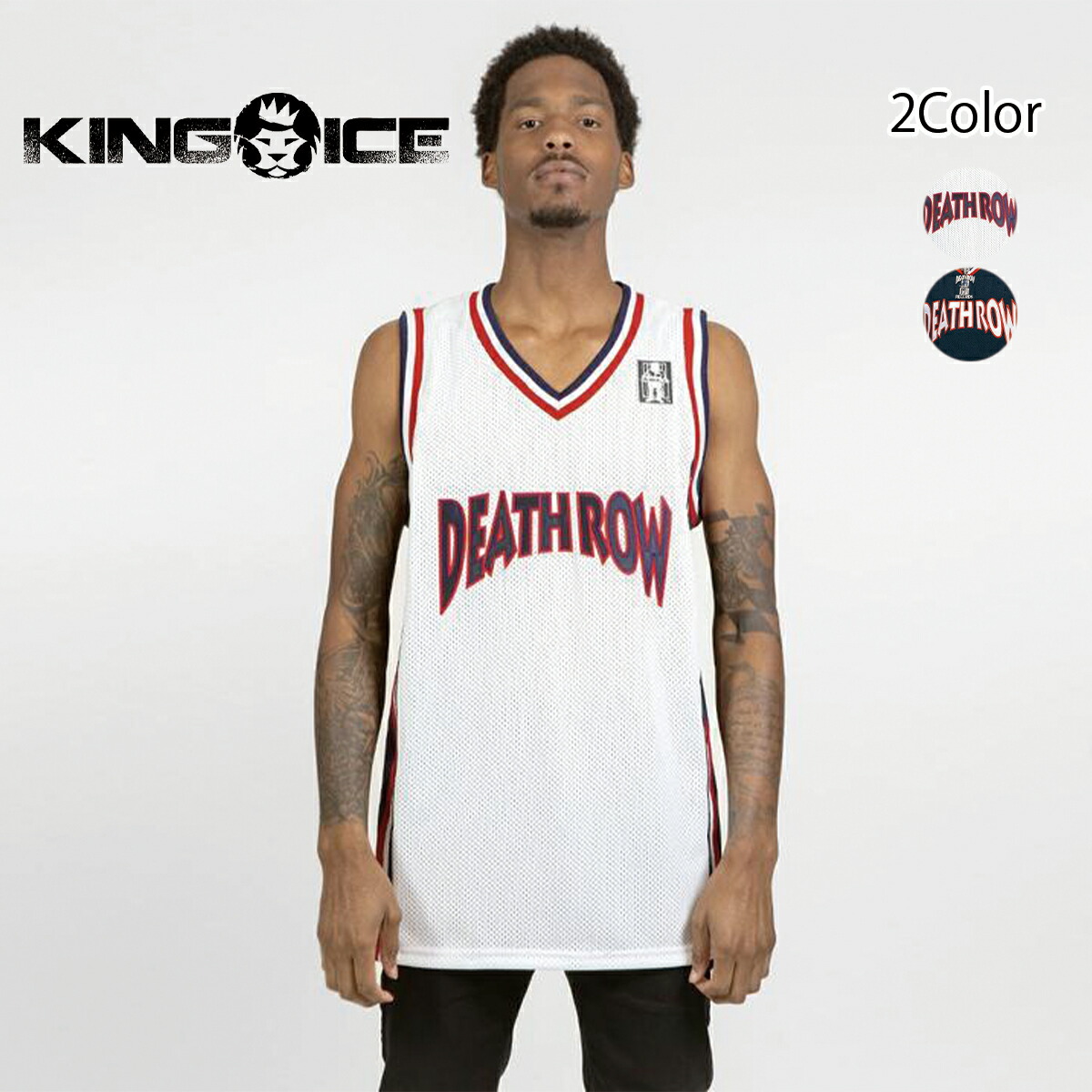 KING ICE キングアイス V-NECK BASKETBALL JERSEY バスケットボール シャツ タンクトップ ユニフォーム ロゴ トップス メンズ ユニセックス 男女兼用 人気[衣類]｜WILLS