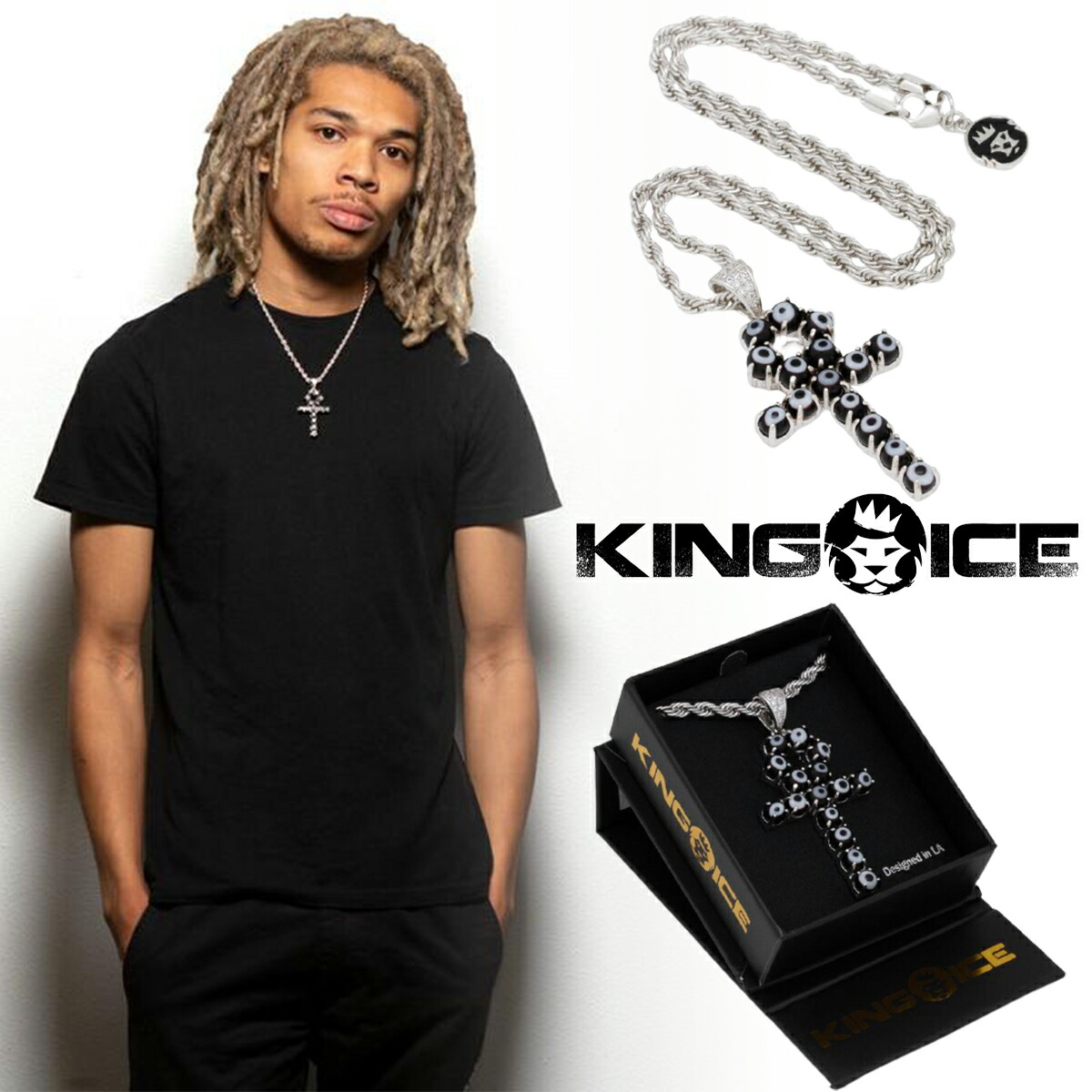 KING ICE キングアイス KING SNAKE ANKH NECKLACE ネックレス King Snake Ankh Necklace | Animal Jewelry | King Ice