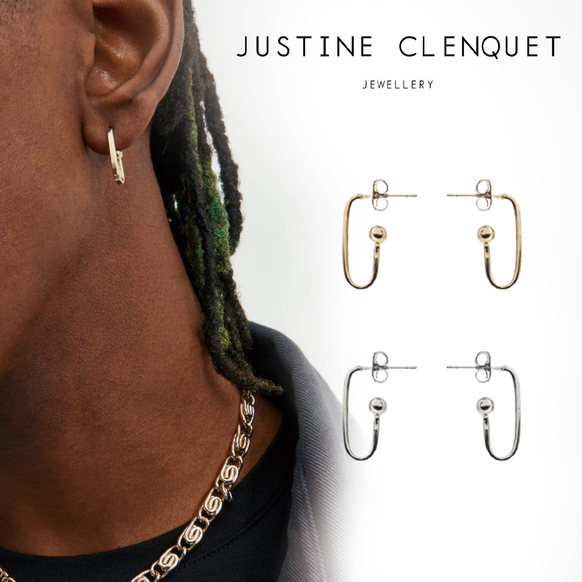 楽天市場】ジュスティーヌクランケ Justine Clenquet アラン ピアス Alan earrings シルバー レディース メンズ  ユニセックス パラジウム[アクセサリー] : WILLS