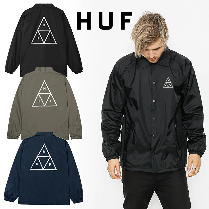 楽天市場】ハフ コーチジャケット HUF ナイロンジャケット HUF SET H COACHES JACKET ブラック アウター トップス  スケーター スケートボード メンズ ユニセックス JK00390 [衣類] : WILLS