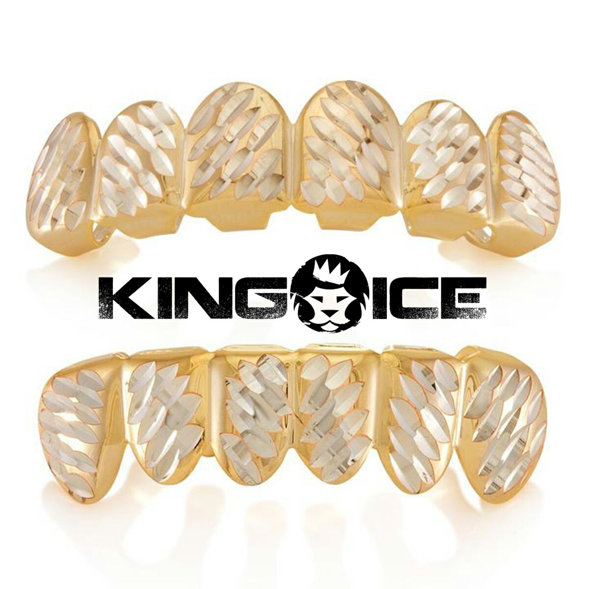 KING ICE キングアイス Gold Grillz グリル 14kゴールド Iced Studded Grillz | Accessories | King Ice