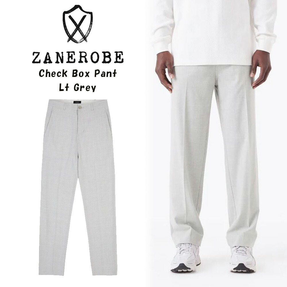 ZANEROBE ジョガーパンツ ゼインローブ Check Box Pant Lt Grey スキニー パンツ ボトムス メンズ Ron Herman ロンハーマン 正規品[衣類]｜WILLS