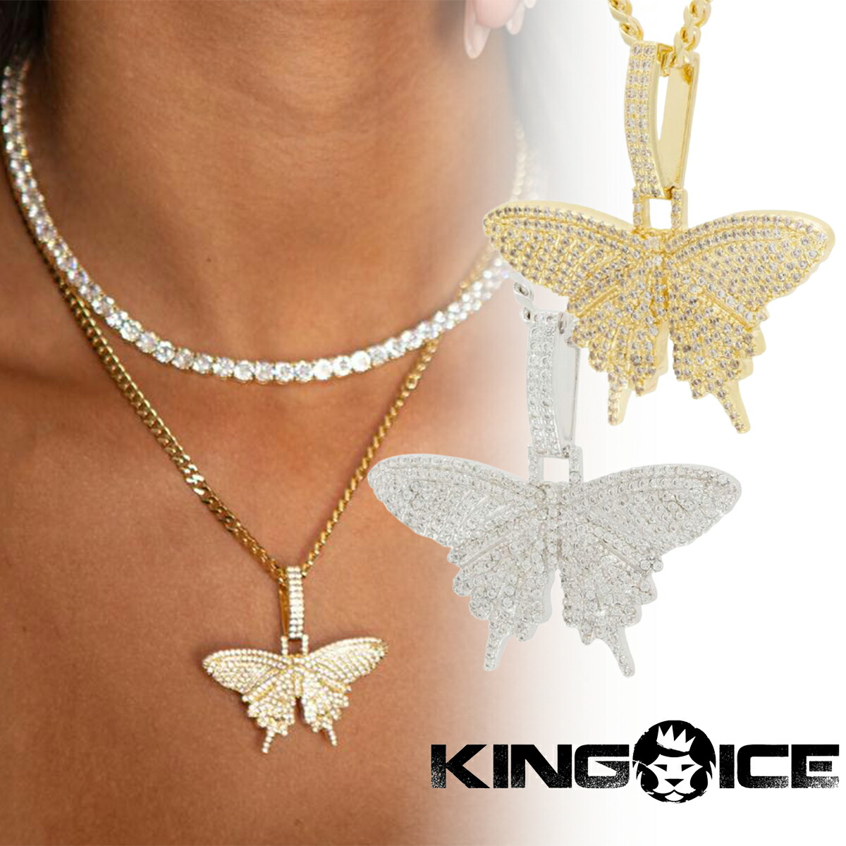 楽天市場】KING ICE キングアイス ネックレス 3D BOSS ROARING