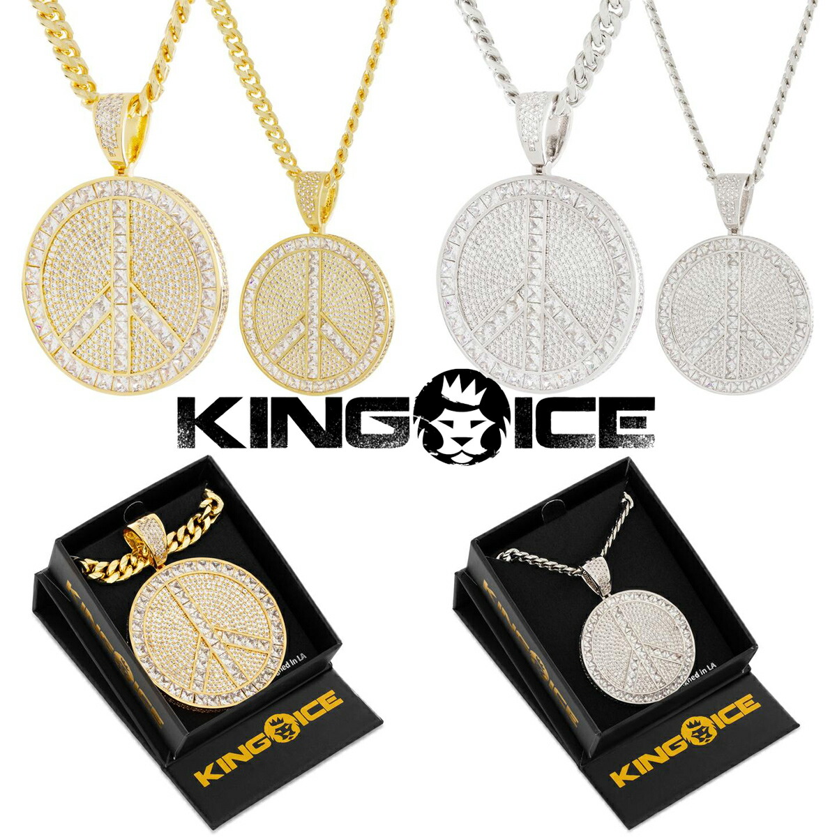 【King Ice】Panda Man ネックレス 2色 Panda Man Necklace | Animal Jewelry | King Ice