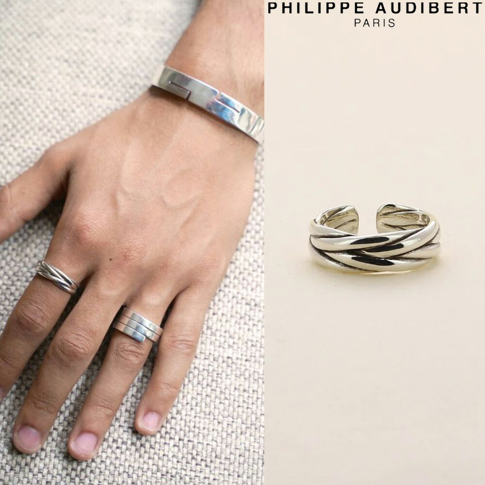 【Philippe Audibert】RIGHT 重ねづけ風 シルバー メタル リング 楽天市場】フィリップ オーディベール Philippe Audibert BAGUE
