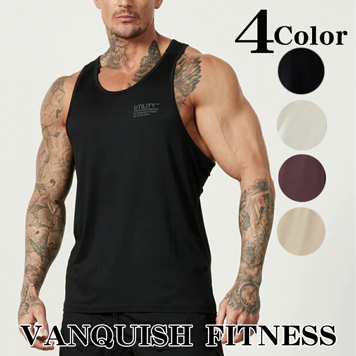 送料無料 百貨店 楽天市場】ヴァンキッシュ タンクトップ ESSENTIAL VANQUISH トップス