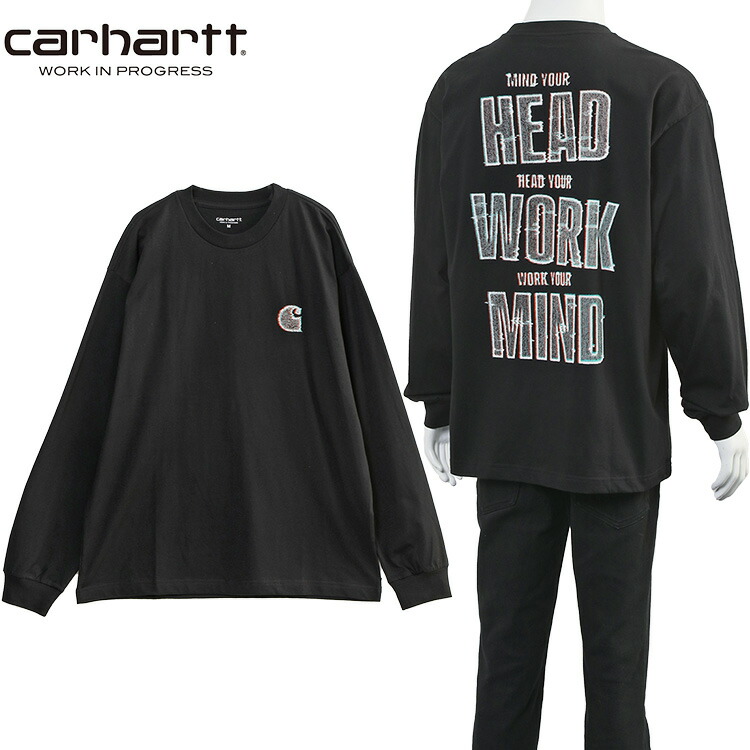 鉄道車両ハート型 Carhartt WIP ロンT 長袖Ｔシャツ ルーズフィット Mind Your Head I035999-89XX【新作】