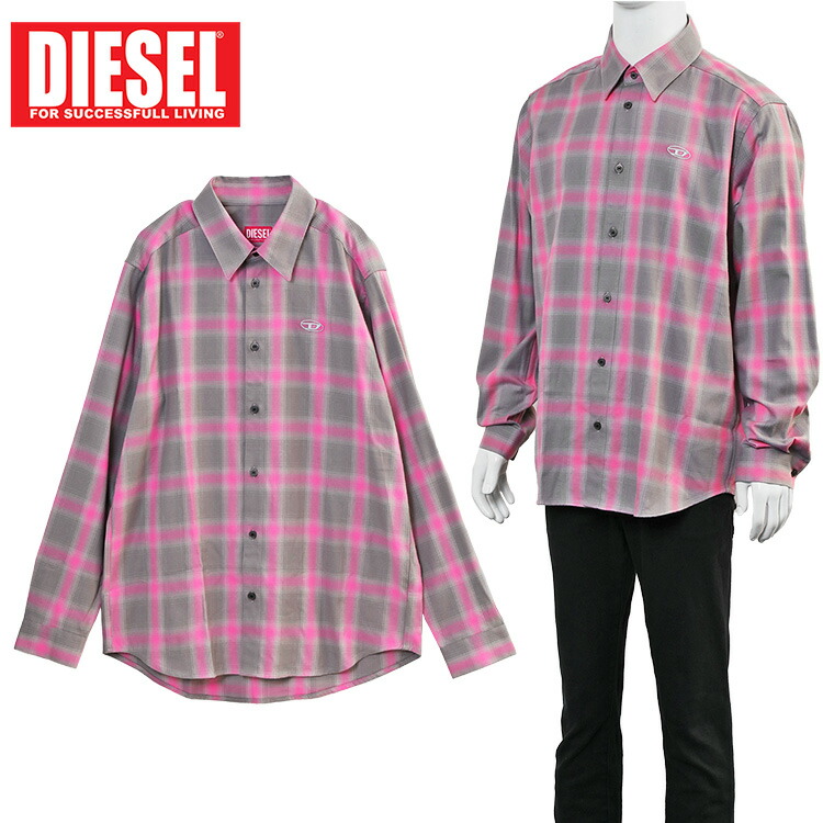 DIESEL オーバルD チェック 長袖シャツ A18502-0HGBT S-SIMPLY-CHECK-HGBT-91LA【新作】