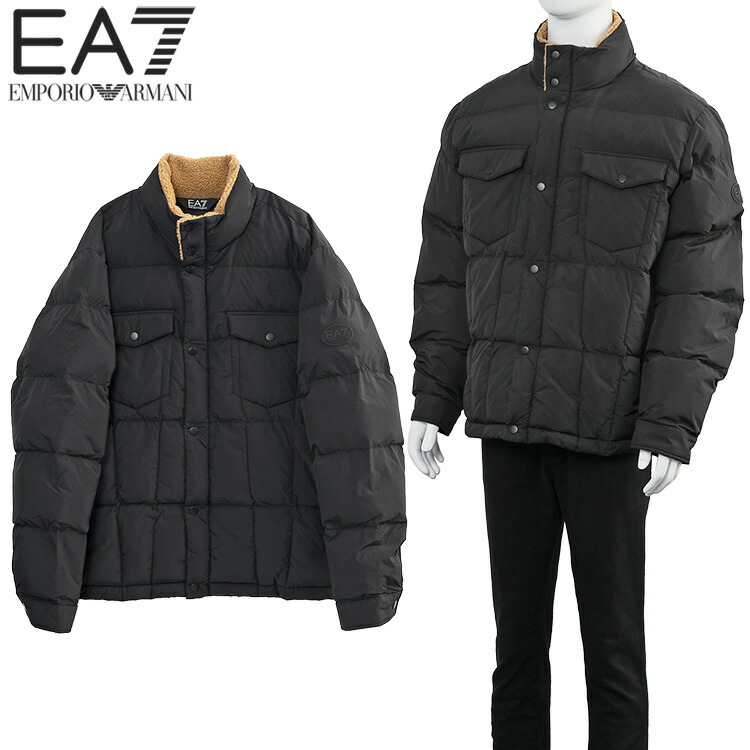 EMPORIO ARMANI EA7 テディボア 照明ランプ色合い  パッド上衣7M000725-AF15951-UC001 黒いこと【新作】 メンズファッション-コート・ジャケット