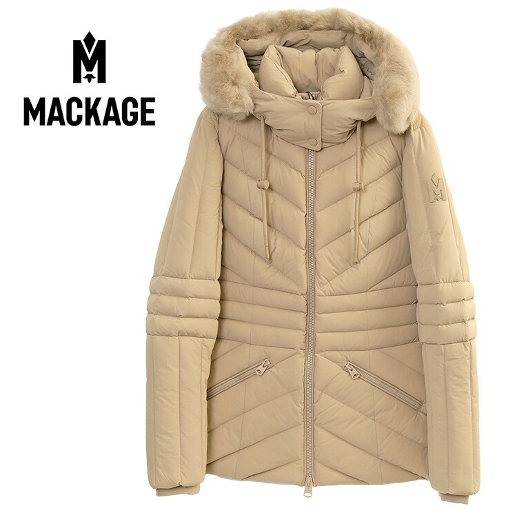 マッカージュ MACKAGE ダウンジャケット シープファー NADIA-SH-LIGHT_CAMEL【新作】