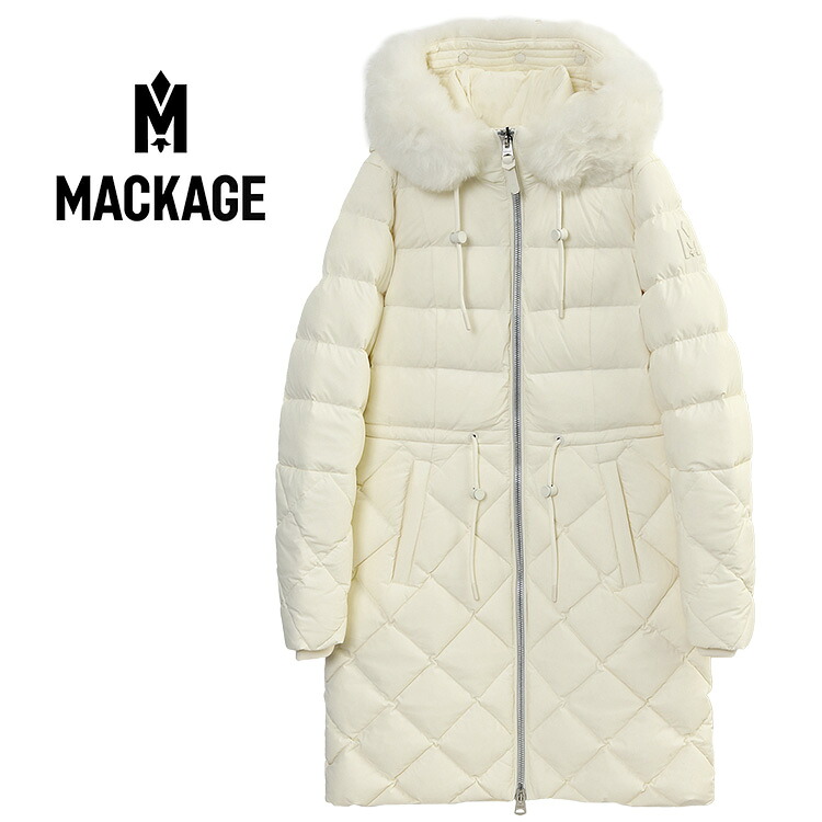 MACKAGE マッカージュ レディース ダウンコート シープファー XENA-SH-CREAM【新作】