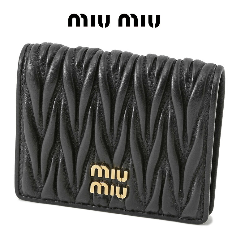楽天市場】ミュウミュウ MIUMIU マテラッセレザー 折り財布
