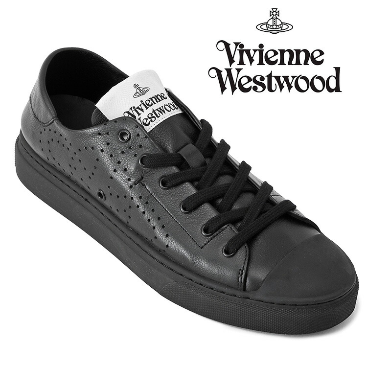 Vivienne Westwood メンズ オーブ パンチング レザー スニーカー 7502005JM-L008C SOFT PUNCH TRAINER-N401 ブラック【新作】【エントリーでポイント5倍】｜ＩＭＰＯＲＴＢＲＡＮＤ　ＪＰ