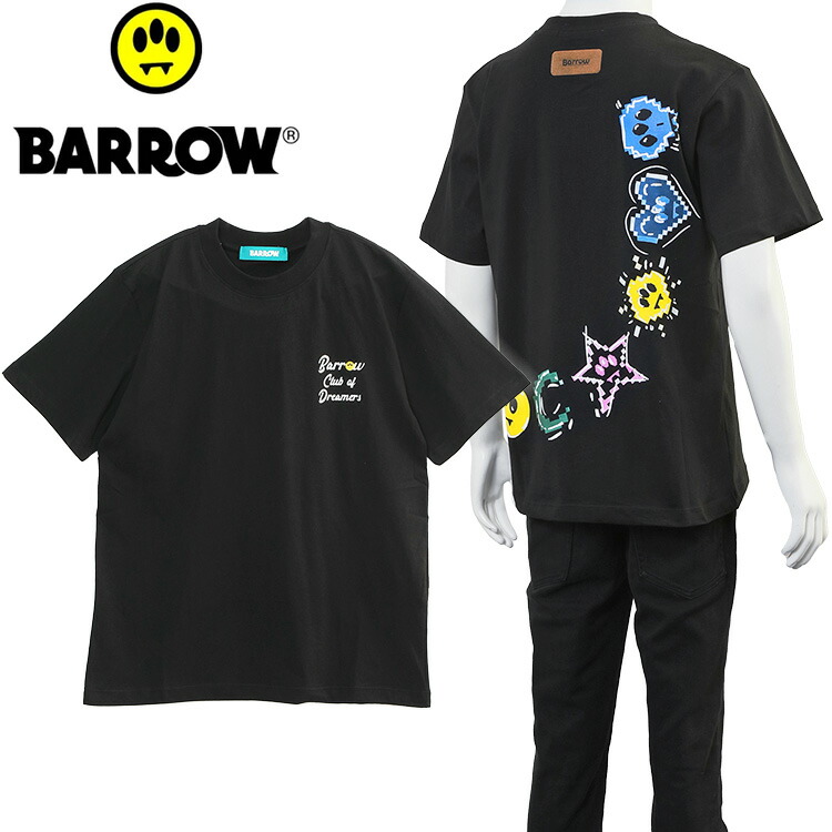 バロー BARROW Tシャツ JERSEY T-SHIRT S6BWUATH082-110 メンズ 半袖 コットン100％ クルーネック ブラック【新作】【エントリーでポイント5倍】｜ＩＭＰＯＲＴＢＲＡＮＤ　ＪＰ