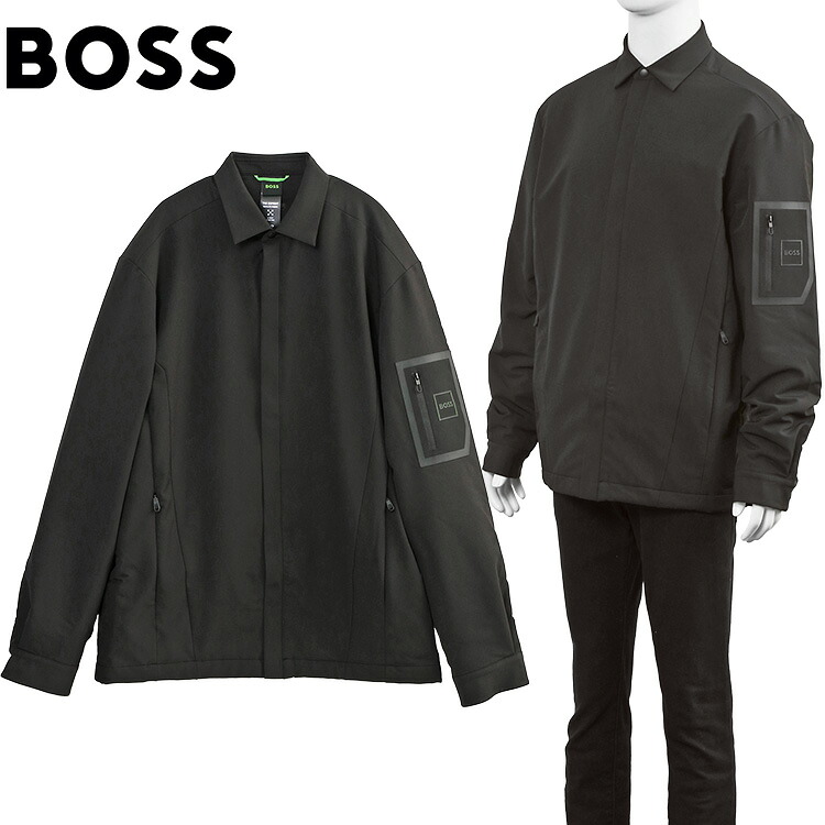 ボス BOSS パデット オーバーシャツ リラックスフィット ジップ シャツジャケット 50549978-001 BLACK ブラック 黒 メンズ Expedit 撥水 ライトアウター【新作】【エントリーでポイント5倍】|IMPORTBRAND JP