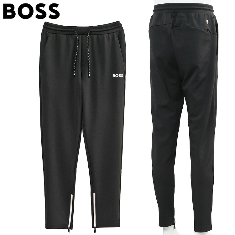 BOSS 主任者 Active 伸ばすこと ギャバジン 貨物自動車背広 ボトムス 50554379-001 BLACK 黒いこと 黒 メンズ 貨物自動車ズボン下 裾ジップ 血温調節する 撥水【新作】