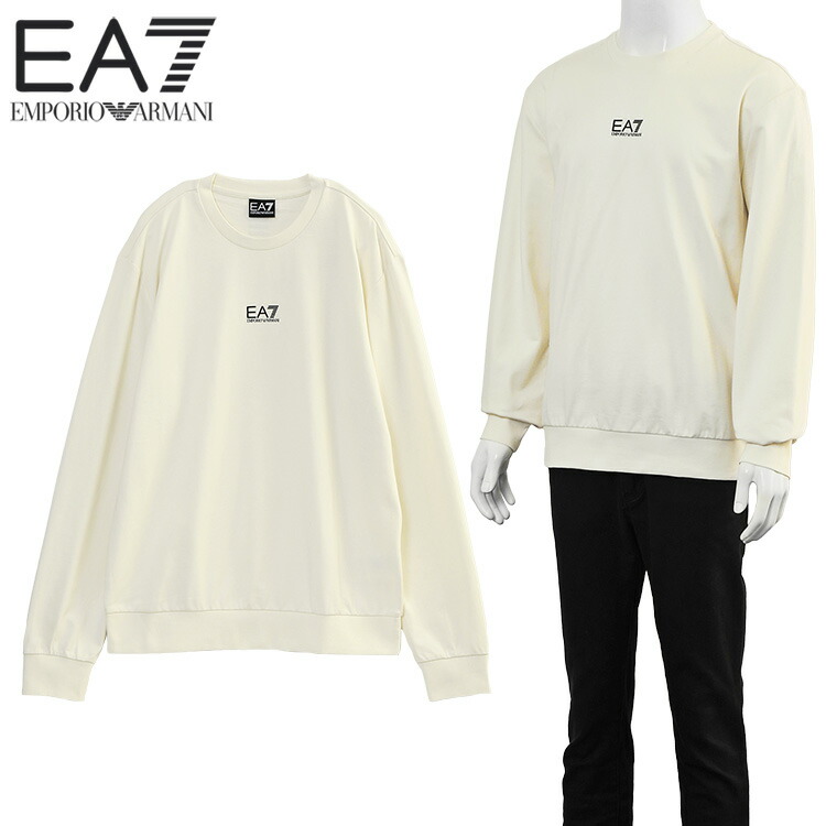 エンポリオ アルマーニ EMPORIO ARMANI EA7 トレーナー メンズ 8NPM30-PJVRZ-U1105 バニラアイス 薄手 スウェット ミニロゴ レギュラーフィット【新作】【エントリーでポイント5倍】｜ＩＭＰＯＲＴＢＲＡＮＤ　ＪＰ 9,016円