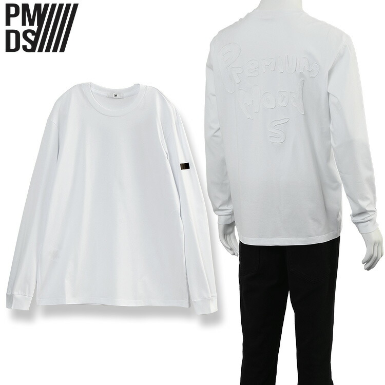 ピーエムディーエス P.M.D.S. 同色ロゴタイプ ロンT F26TSL300 YERA CUT-WHITE 0010 白いこと【新作】