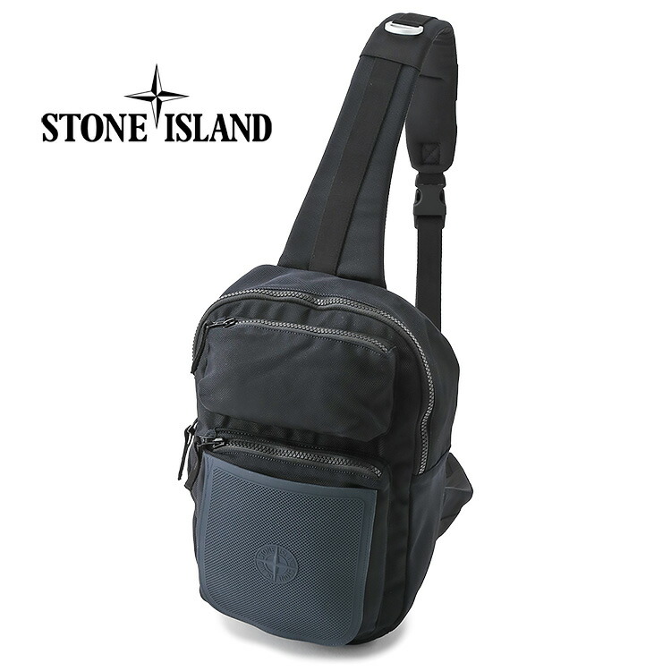 ストーンアイランド STONE ISLAND 上半身御徒面子 スリングバッグ アーカイブ隠し 9200030 ナイロンパナマ L1S159200030S0391-V0020 ネイビーブルー【新作】