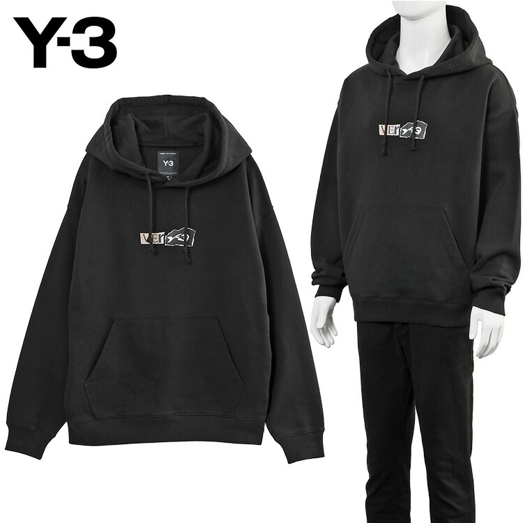 ワイスリー Y-3 パーカー BRUSHED ブラッシュド テリー グラフィック フーディー KR2208 ブラック メンズ【新作】 25,567円
