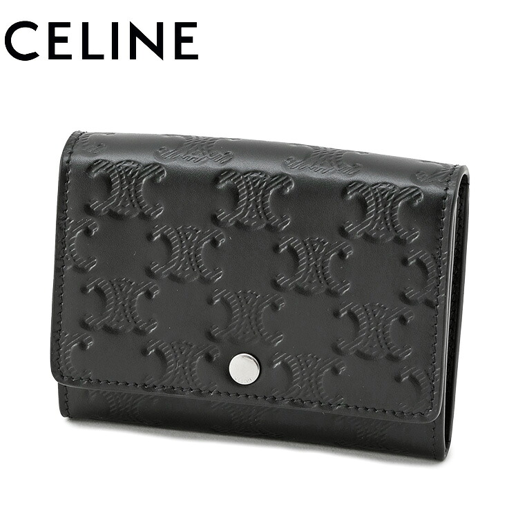 セリーヌ CELINE 歌留多容れもの 名刺入れ ビジネスカードホルダー 10M243FQD-38SI トリオンフ エン主任者 カーフスキン なめし革 メンズ レディース【新作】