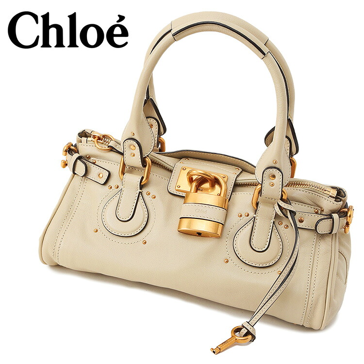 クロエ CHLOE パディントン 御徒面子 CH25WS802P75-20S Cloudy Cream グレインレザー 20周年刷り直すひな形 ハンドバック【新作】