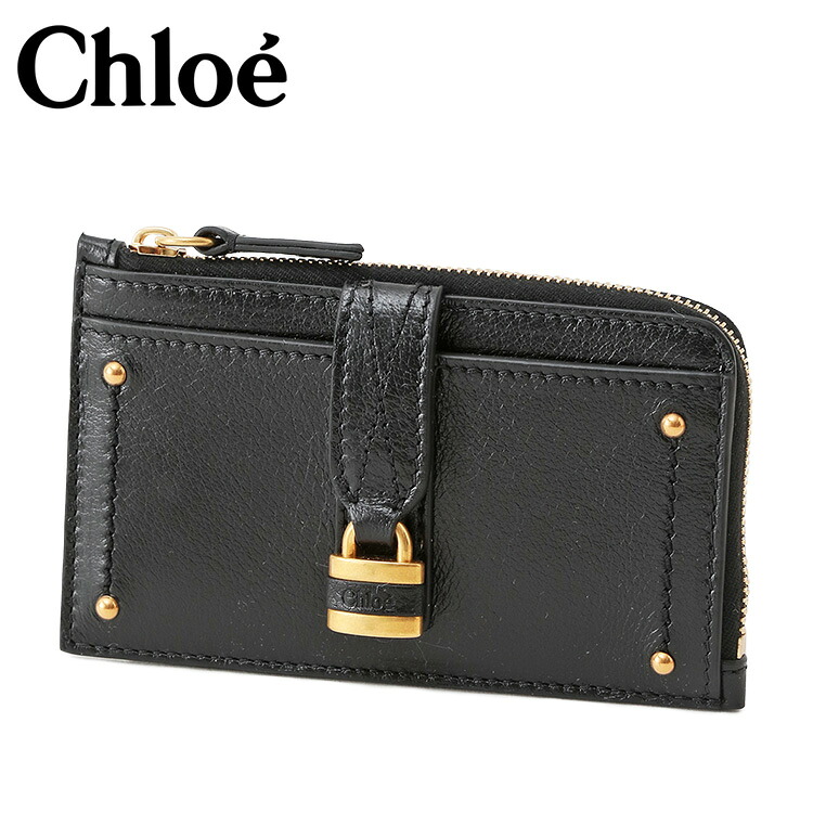クロエ CHLOE パディントン スモールウォレット フラグメントケース CH26SP915O37-001 Black グレインバッファローレザー 南京錠モチーフ ミニ財布【新作】|IMPORTBRAND JP