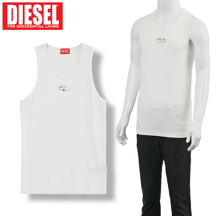 ディーゼル DIESEL 貯蔵タンクいの一番 オーバルD A21742-0JMBA T-LIFTY-IOD-141 メンズ 白いこと か細い填まる コットンリブ【新作】