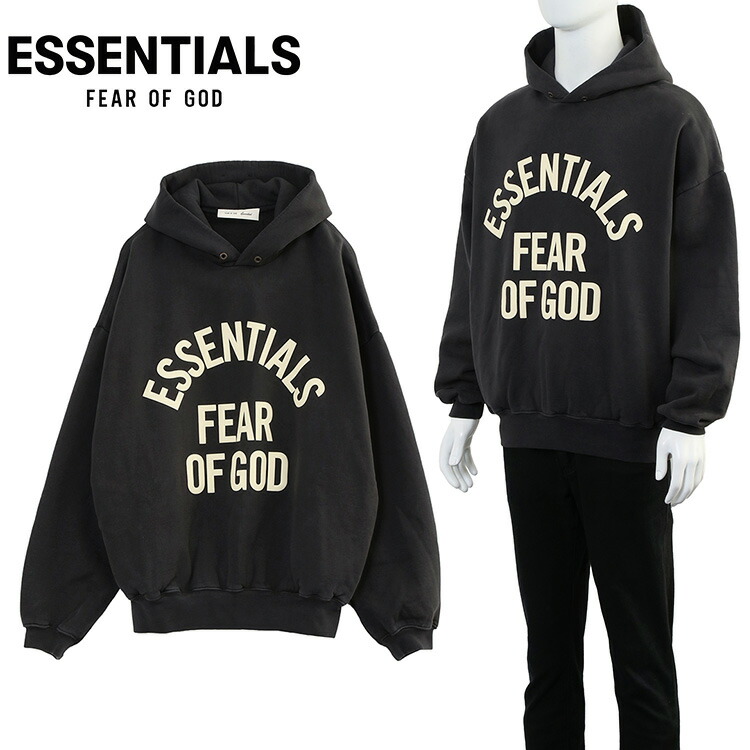 フィア オブ 大御神 Fear of God ESSENTIALS パーカー Campus 90s Hoodie 192SP266701F FADED BLACK ヘビーウェイト 厚地の外套大きさ【新作】