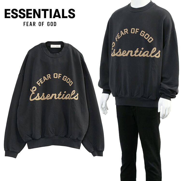フィア オブ ゴッド Fear of God ESSENTIALS トレーナー Training 90s 192SP264451F FADED BLACK ヘビーウェイト オーバーサイズ【新作】【エントリーでポイント5倍】｜ＩＭＰＯＲＴＢＲＡＮＤ　ＪＰ